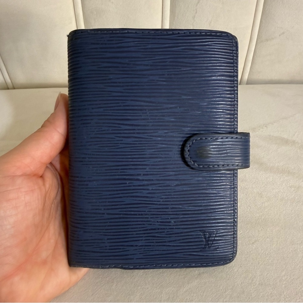 Louis Vuitton Blue Monogram Epi Leather Agenda